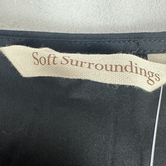 Soft Surroundings Women's Black Long Sleeve Blouse With Gold Buttons Size 1X - Picture 4 of 6